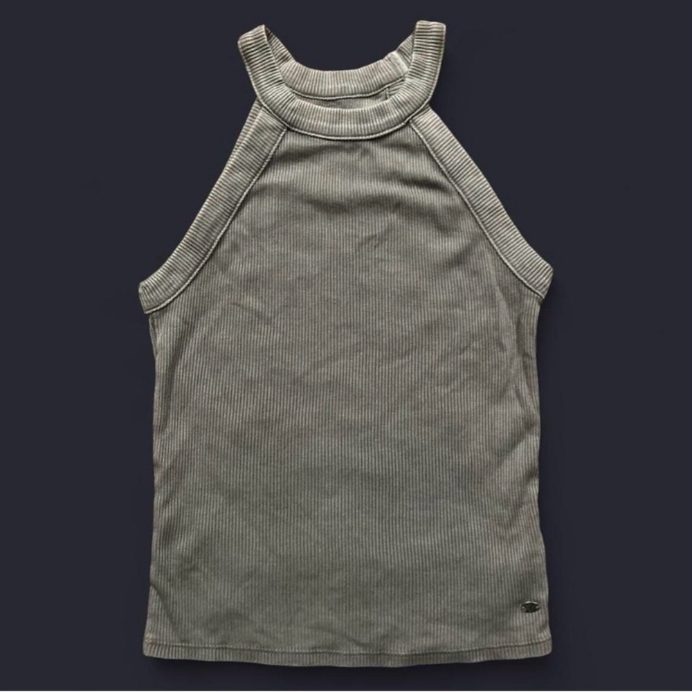 S | American Eagle Outfitters grey ribbed tank top
